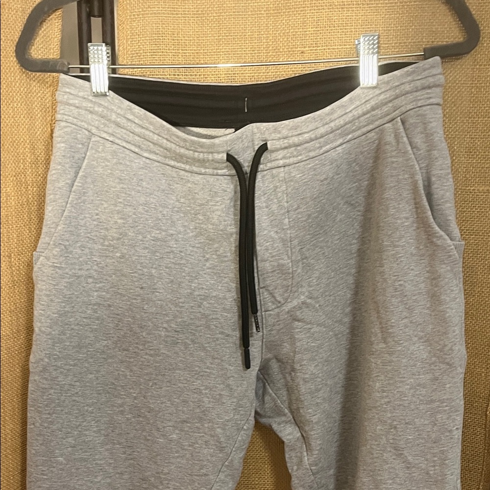 Men's Grey Slim Fit Joggers with Drawstring Waist